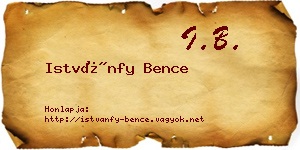 Istvánfy Bence névjegykártya